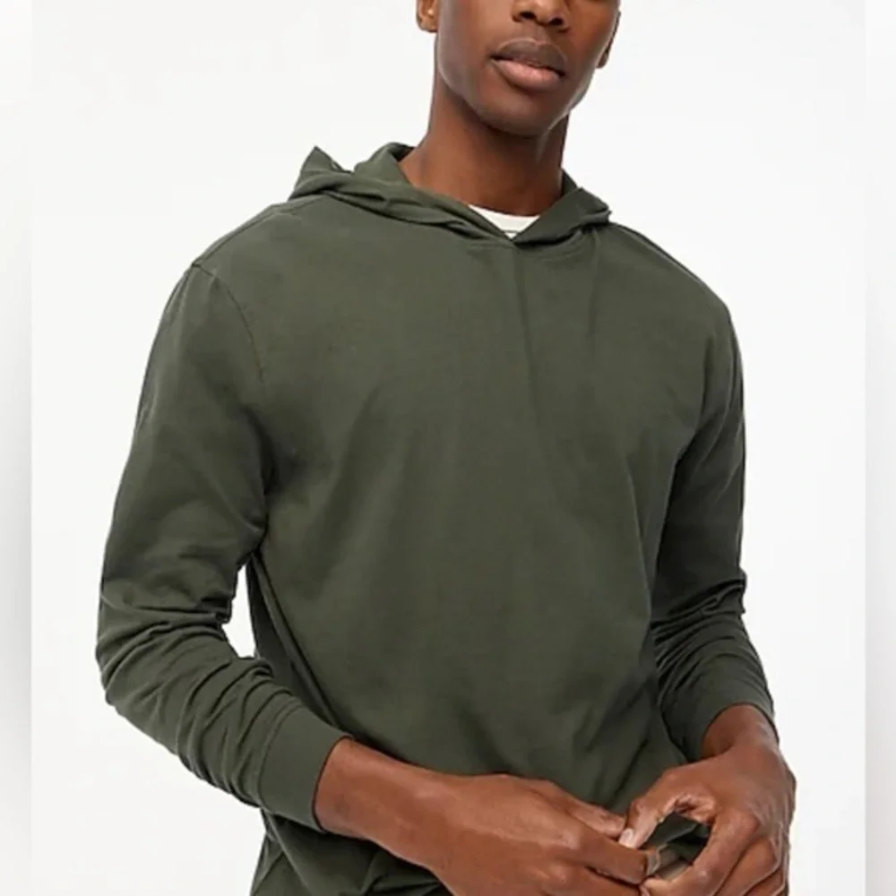 J. crew long sleeve cotton jersey hoodie size S